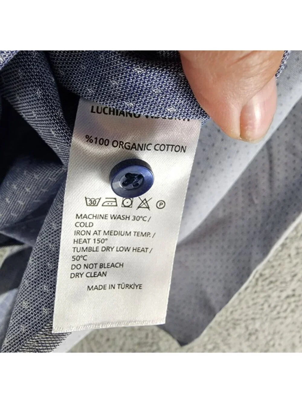 Luchiano Visconti Shirt Mens Small Blue Long Sleeve Button Up *NWT*